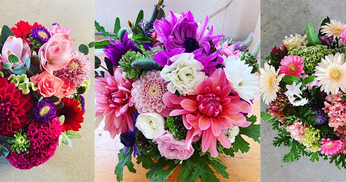 アレンジメントお届けから1週間後｜ダリア・ガーベラのフラワーギフト